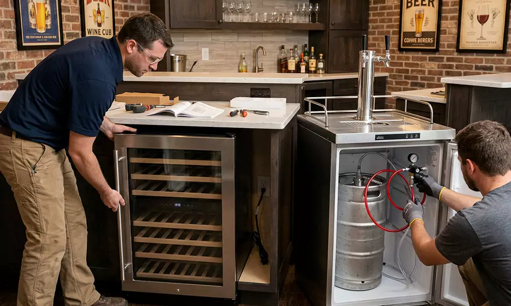 Wine Cooler and Kegerator Installation in Grafton, MA